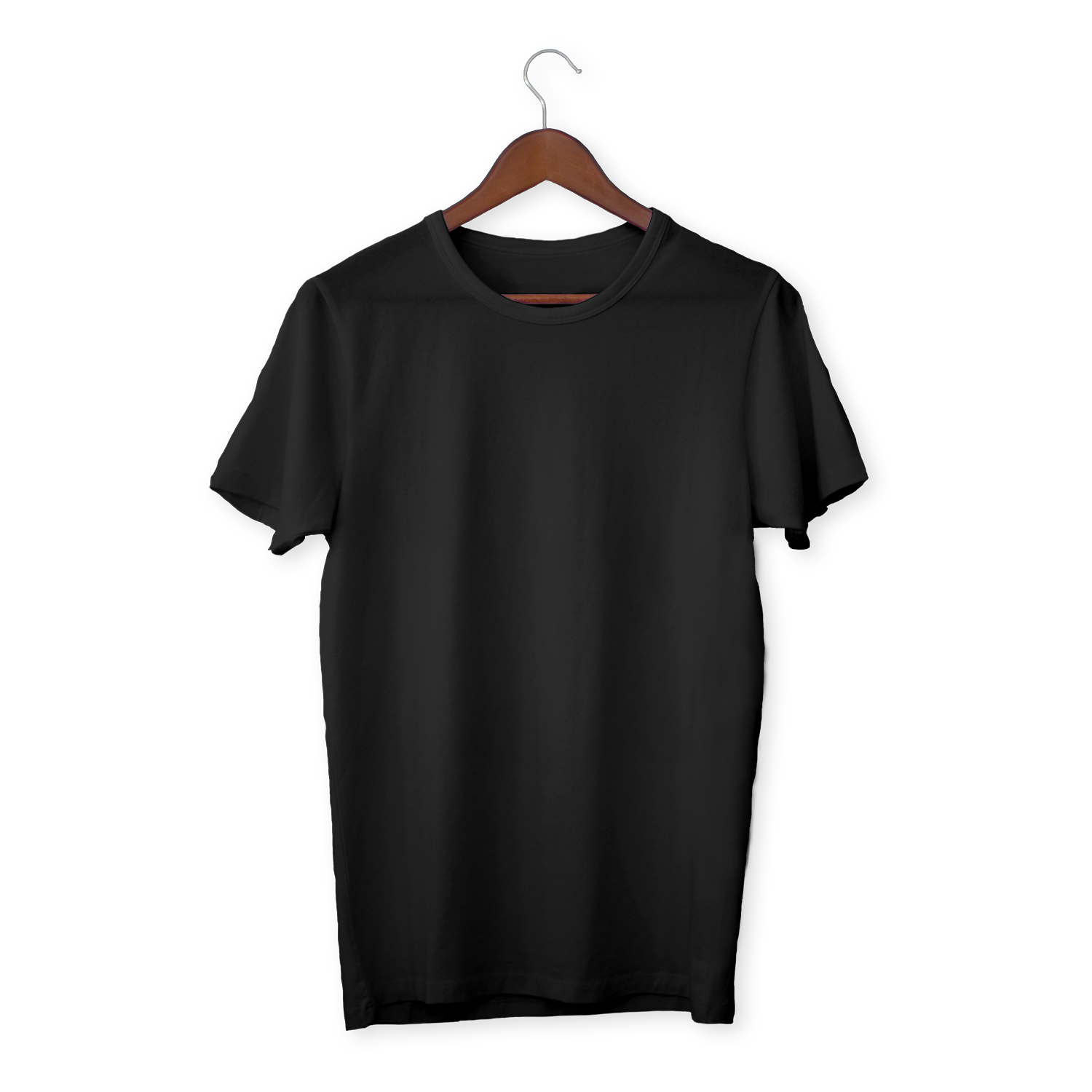 Black Color Cotton T-Shirt For Men