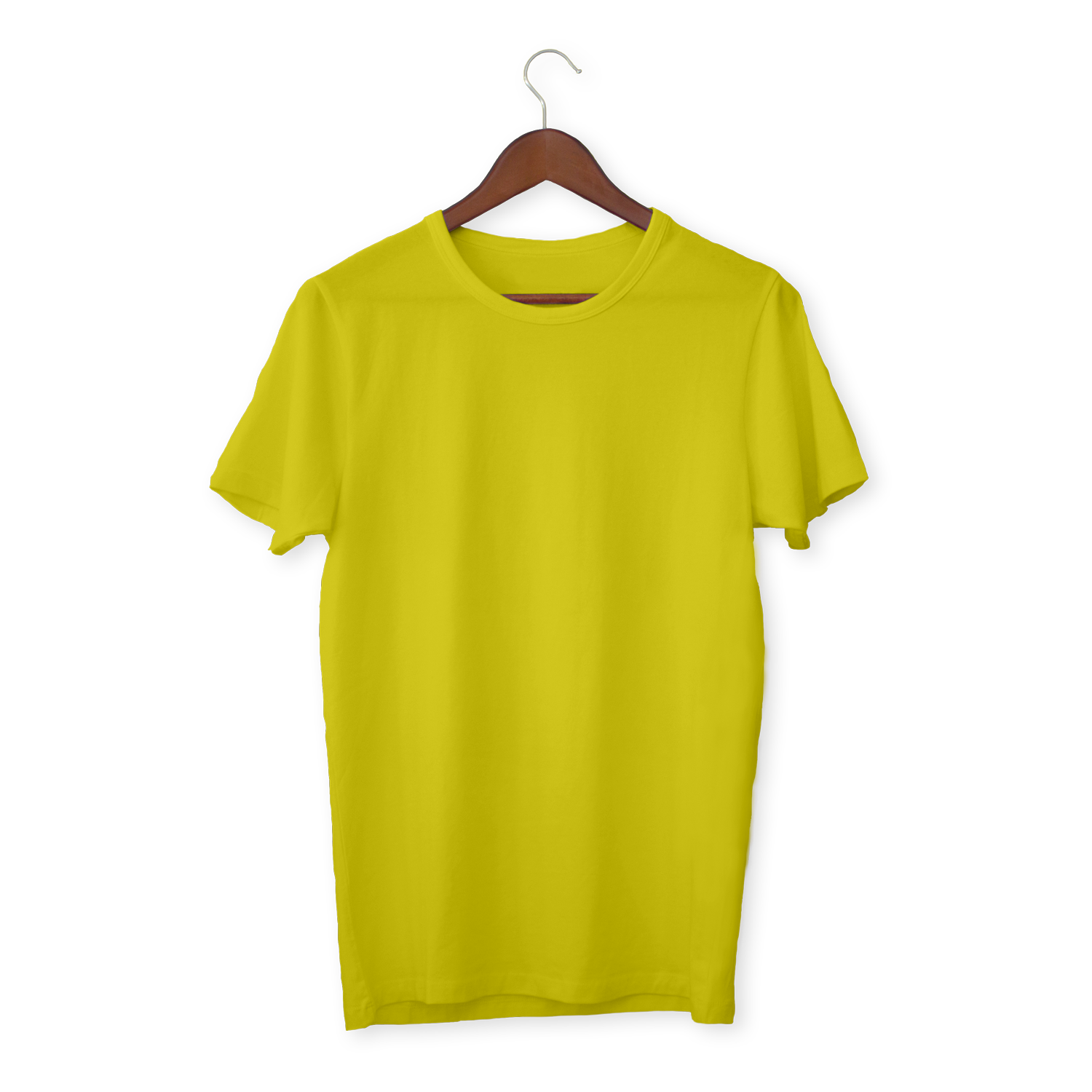 Soft Yellow Cotton T-Shirt for Men